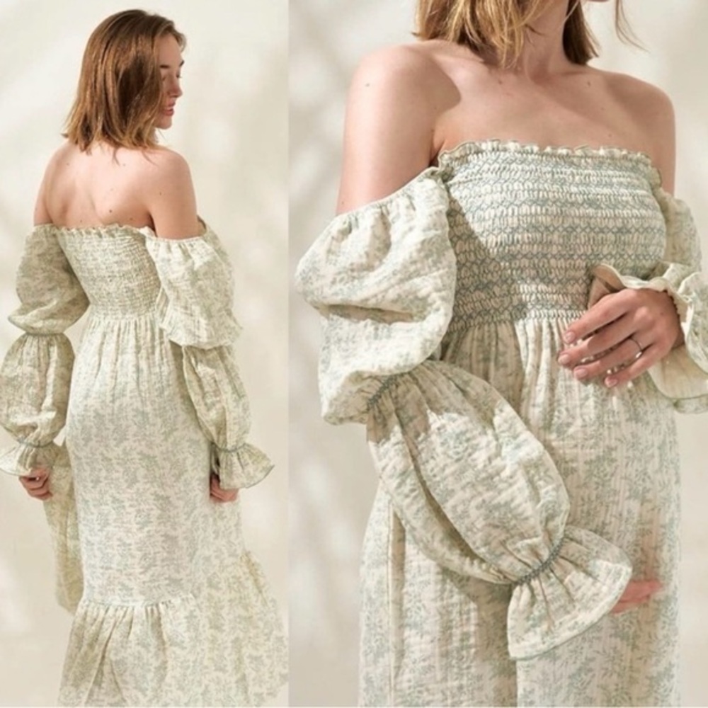Nothing fits but maternity haru yuki dress green floral small medium